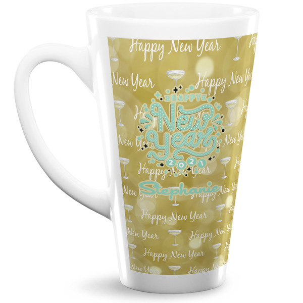 Custom Happy New Year 16 Oz Latte Mug (Personalized)