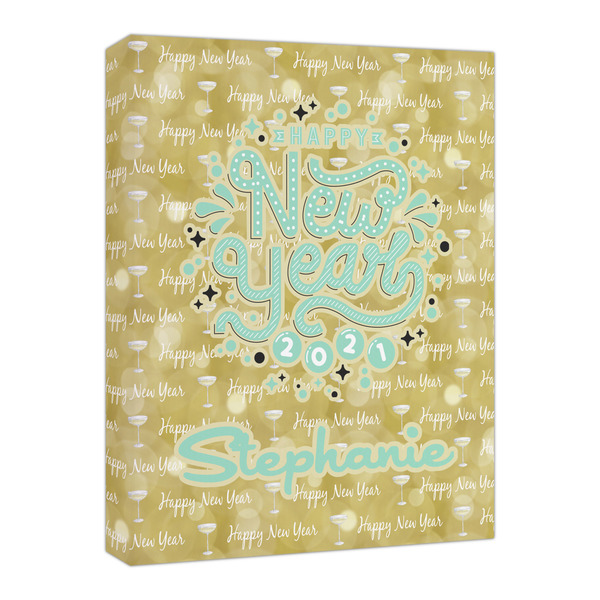 Custom Happy New Year Canvas Print - 16x20 (Personalized)