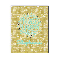 Happy New Year Wood Print - 16x20 (Personalized)