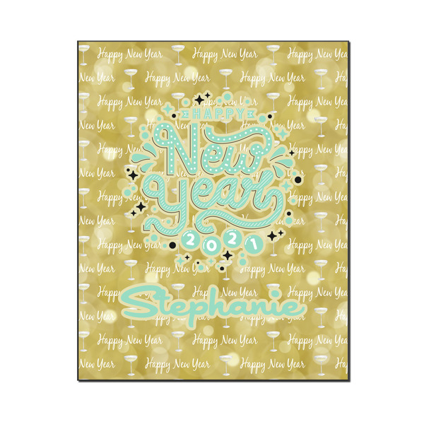 Custom Happy New Year Wood Print - 16x20 (Personalized)