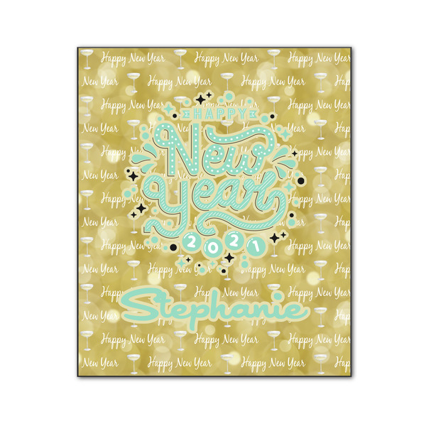 Custom Happy New Year Wood Print - 20x24 (Personalized)