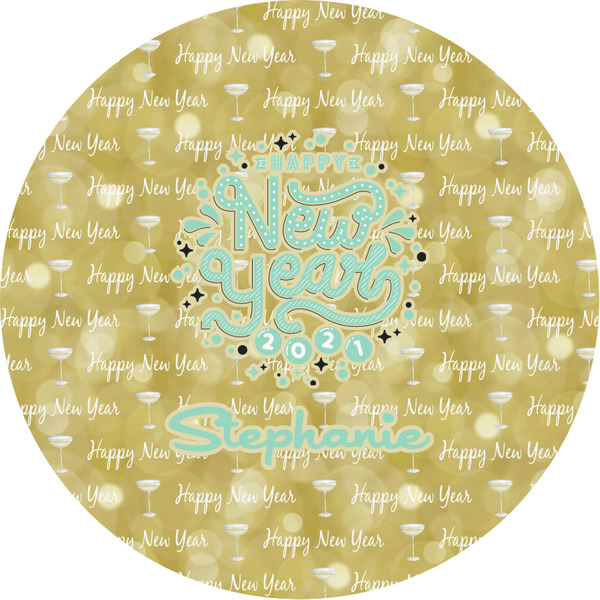 Custom Happy New Year Multipurpose Round Labels - Custom Sized