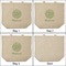 Happy New Year 3 Reusable Cotton Grocery Bags - Front & Back View