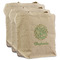 Happy New Year 3 Reusable Cotton Grocery Bags - Front View