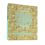 Happy New Year 3 Ring Binder - Full Wrap - 1" (Personalized)