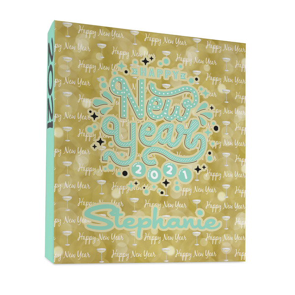 Custom Happy New Year 3 Ring Binder - Full Wrap - 1" (Personalized)