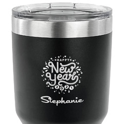 Happy New Year 30 oz Stainless Steel Tumbler - Black - Single Sided (Personalized)