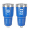 Happy New Year 30 oz Stainless Steel Ringneck Tumbler - Blue - Double Sided - Front & Back