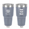 Happy New Year 30 oz Stainless Steel Ringneck Tumbler - Grey - Double Sided - Front & Back