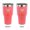 Happy New Year 30 oz Stainless Steel Ringneck Tumblers - Coral - Double Sided - APPROVAL