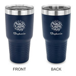 Happy New Year 30 oz Stainless Steel Tumbler - Navy - Double Sided (Personalized)