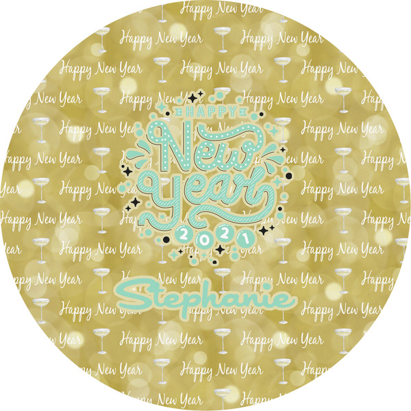 Custom Happy New Year Multipurpose Round Labels - 5"