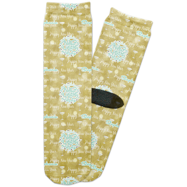 Custom Happy New Year Adult Crew Socks (Personalized)