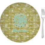 Happy New Year 8" Glass Appetizer / Dessert Plates - Single or Set (Personalized)