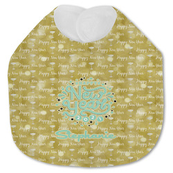 Happy New Year Jersey Knit Baby Bib w/ Name or Text