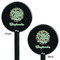 Happy New Year Black Plastic 5.5" Stir Stick - Double Sided - Round - Front & Back