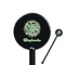 Happy New Year Black Plastic 5.5" Stir Stick - Round - Closeup