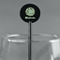 Happy New Year Black Plastic 5.5" Stir Stick - Round - Main