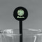 Happy New Year Black Plastic 7" Stir Stick - Round - Main