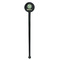 Happy New Year Black Plastic 7" Stir Stick - Round - Single Stick