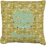 Happy New Year Faux-Linen Throw Pillow 26" w/ Name or Text