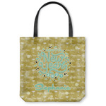 Happy New Year Canvas Tote Bag - Large - 18"x18" w/ Name or Text