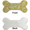 Happy New Year Ceramic Flat Ornament - Bone Front & Back Single Print (APPROVAL)