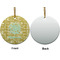 Happy New Year Ceramic Flat Ornament - Circle Front & Back (APPROVAL)