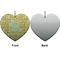 Happy New Year Ceramic Flat Ornament - Heart Front & Back (APPROVAL)