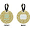 Happy New Year Circle Luggage Tag (Front + Back)