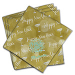 Happy New Year Cloth Dinner Napkins - Set of 4 w/ Name or Text