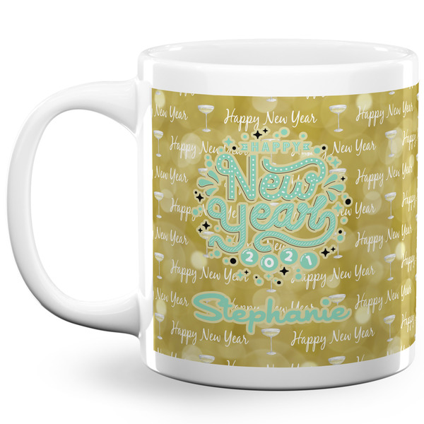 Custom Happy New Year 20 Oz Coffee Mug - White (Personalized)