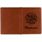 Happy New Year Cognac Leather Passport Holder Outside Single Sided - Apvl