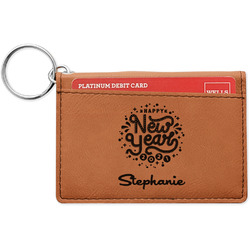 Happy New Year Leatherette Keychain ID Holder (Personalized)