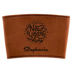 Happy New Year Leatherette Cup Sleeve (Personalized)