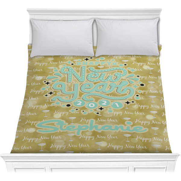 Custom Happy New Year Comforter - Full / Queen w/ Name or Text