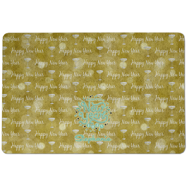 Custom Happy New Year Dog Food Mat w/ Name or Text