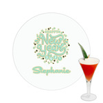 Happy New Year Printed Drink Topper -  2.5" (Personalized)