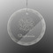 Happy New Year Engraved Glass Ornament - Round (Front)