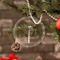 Happy New Year Engraved Glass Ornaments - Round (Lifestyle)