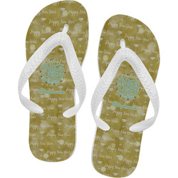 Happy New Year Flip Flops - Medium w/ Name or Text