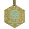 Happy New Year Frosted Glass Ornament - Hexagon