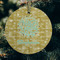 Happy New Year Frosted Glass Ornament - Round (Lifestyle)