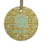 Happy New Year Frosted Glass Ornament - Round