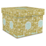 Happy New Year Gift Box with Lid - Canvas Wrapped - XX-Large (Personalized)