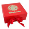 Happy New Year Gift Boxes with Magnetic Lid - Red - Front