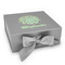 Happy New Year Gift Boxes with Magnetic Lid - Silver - Front