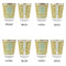 Happy New Year Glass Shot Glass - with gold rim - Set of 4 - APPROVAL