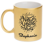 Happy New Year Metallic Mug (Personalized)