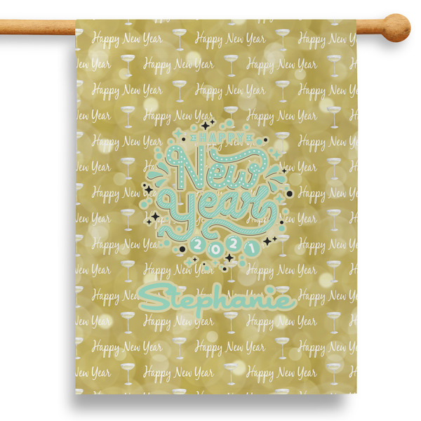 Custom Happy New Year 28" House Flag - Double Sided (Personalized)